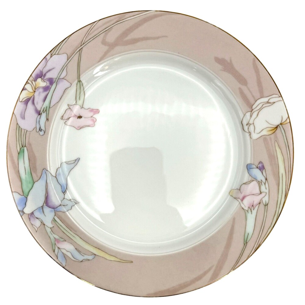 Mikasa Charisma Beige L9048 Side Plate Salad Dessert 7.5" Floral Dinnerware VTG